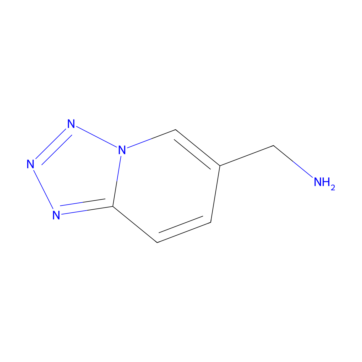 1-{[1,2,3,4]Tetrazolo[1,5-a]pyridin-6-yl}methanamine molecular structure, CAS 1545135-12-3