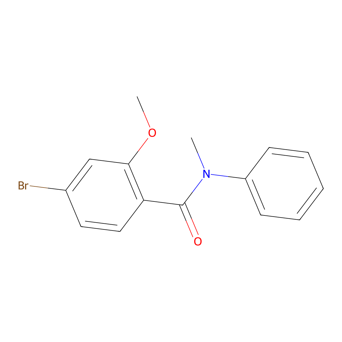 4-Bromo-2-methoxy-N-methyl-N-phenylbenzamide molecular structure, CAS 1545143-10-9