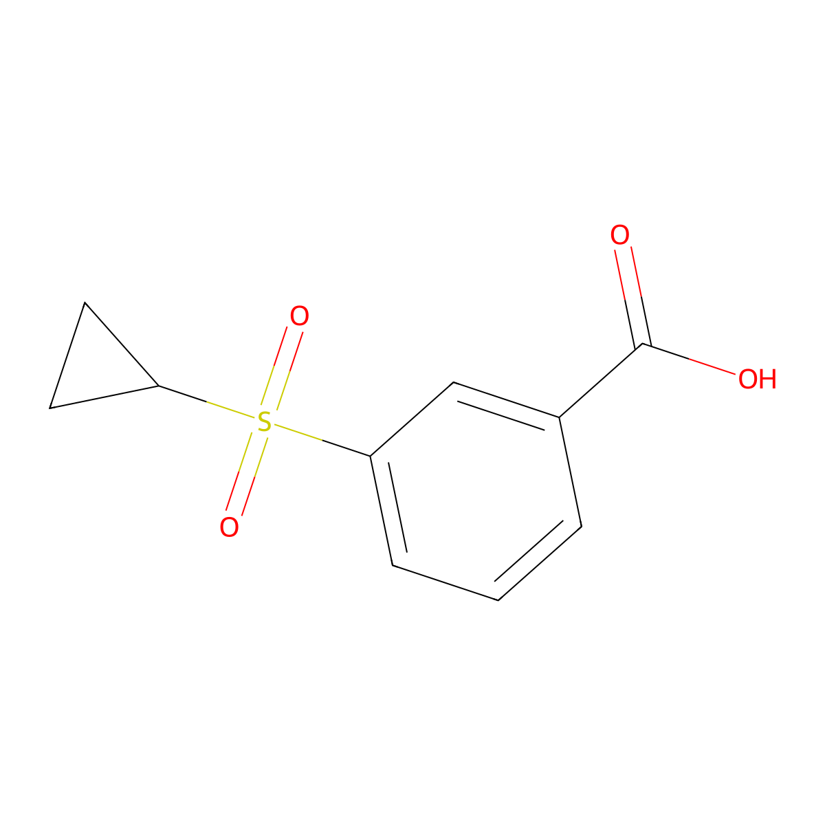 3-(Cyclopropylsulfonyl)benzoic acid molecular structure, CAS 1545157-36-5