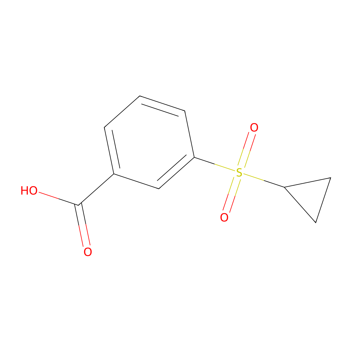 3-(Cyclopropylsulfonyl)benzoic acid molecular structure, CAS 1545157-36-5
