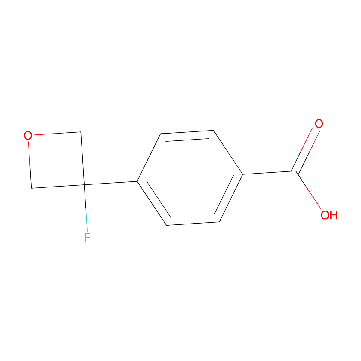 4-(3-Fluorooxetan-3-yl)benzoic acid molecular structure, CAS 1545158-04-0