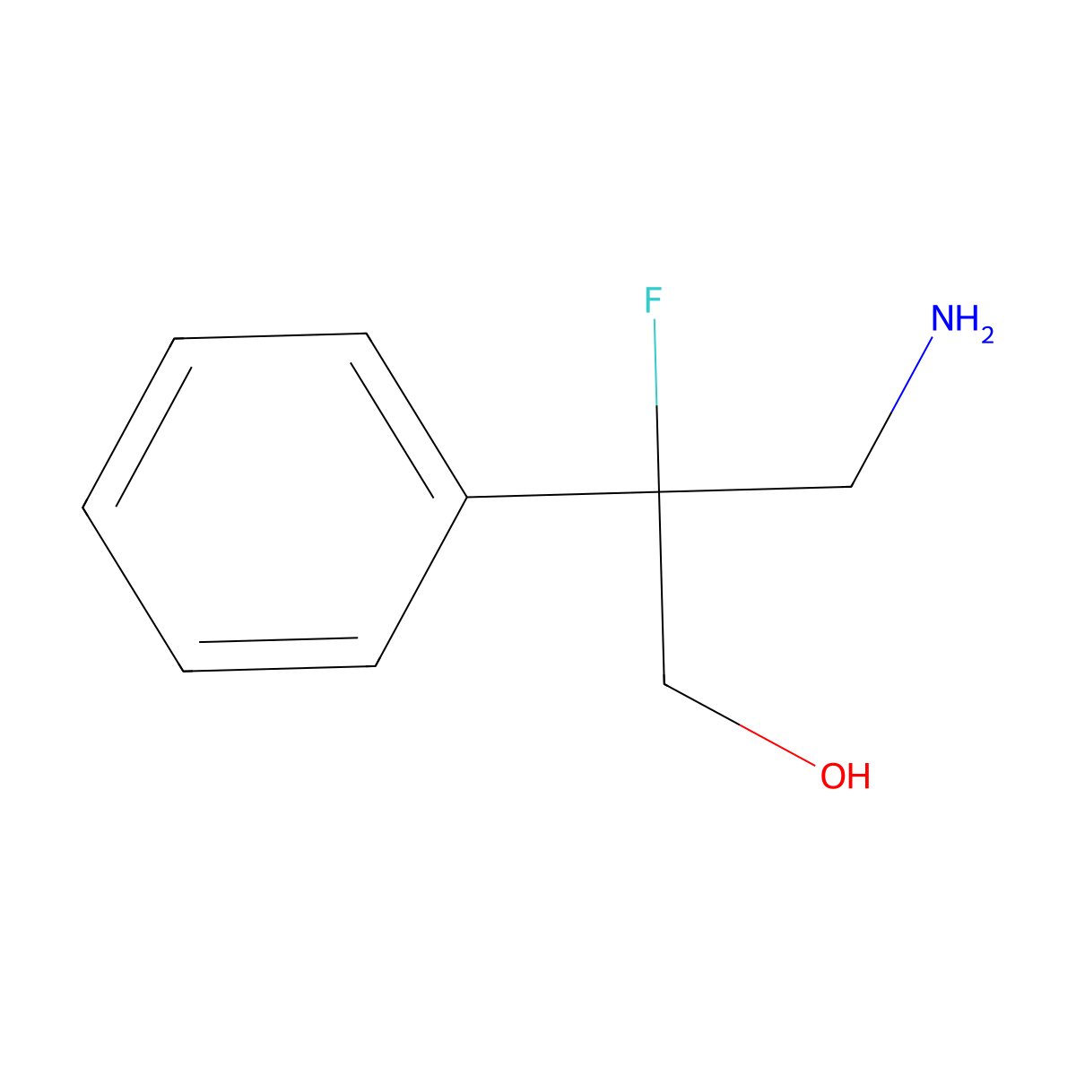 3-Amino-2-fluoro-2-phenylpropan-1-ol molecular structure, CAS 1545158-12-0