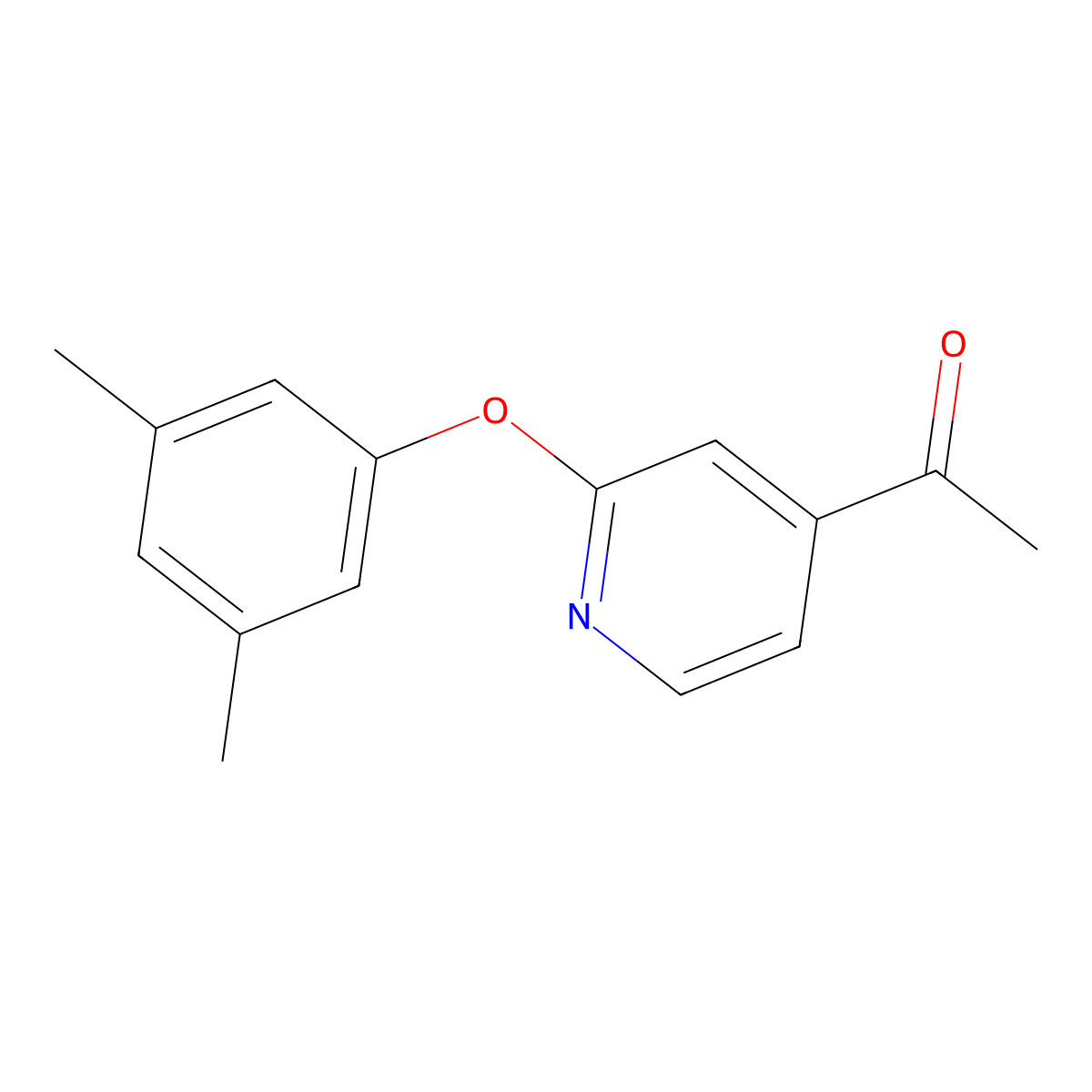4-Acetyl-2-(3,5-dimethylphenoxy) pyridine molecular structure, CAS 1545165-14-7