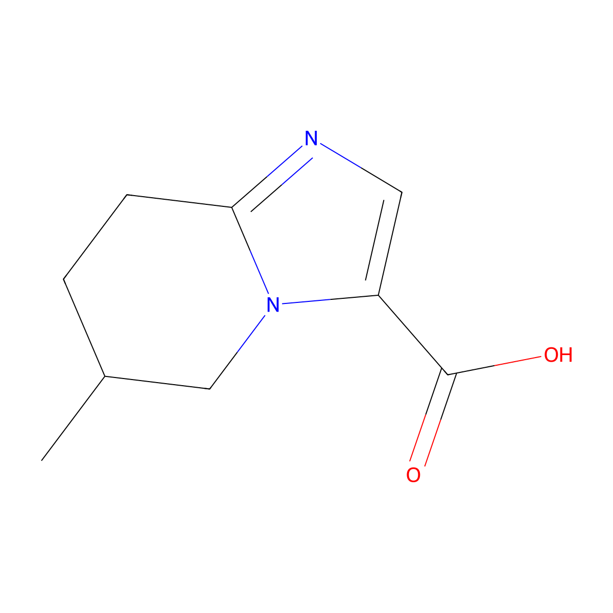 6-Methyl-5,6,7,8-tetrahydroimidazo[1,2-a]pyridine-3-carboxylic acid molecular structure, CAS 1545171-96-7