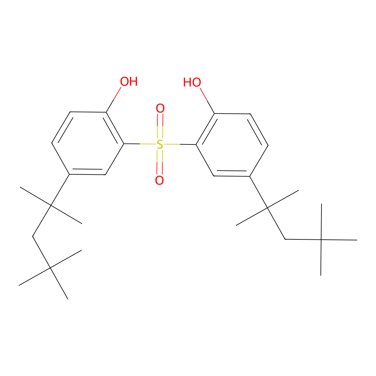 Phenol, 2,2'-sulfonylbis[4-(1,1,3,3-tetramethylbutyl)- molecular structure, CAS 15452-89-8