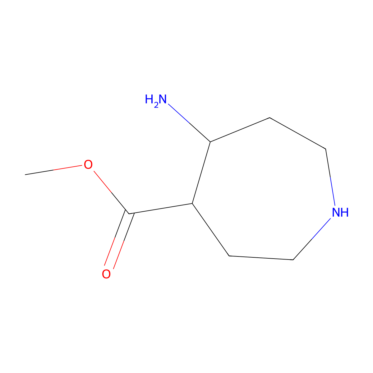 Methyl 5-aminoazepane-4-carboxylate molecular structure, CAS 1545213-72-6