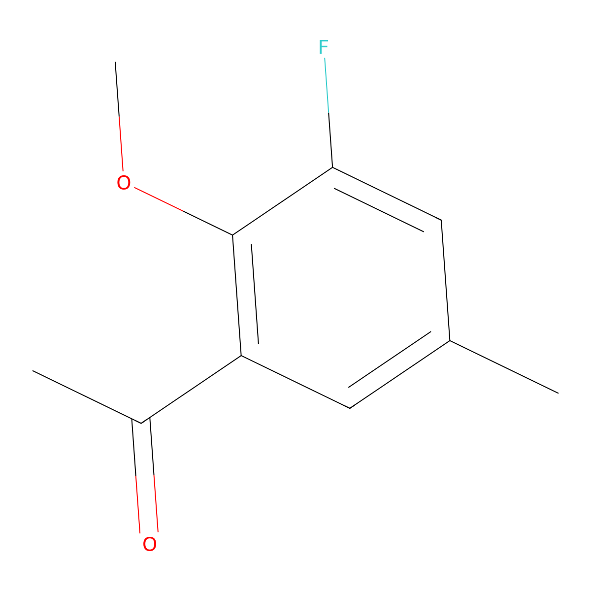 1-(3-Fluoro-2-methoxy-5-methylphenyl)ethanone molecular structure, CAS 1545237-37-3