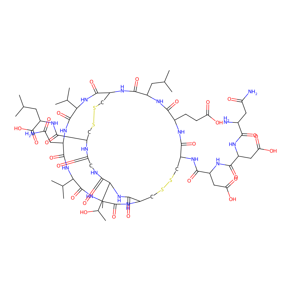 Asn-asp-asp-cys-glu-leu-cys-val-asn-val-ala-cys-thr-gly-cys-leu molecular structure, CAS 154525-25-4