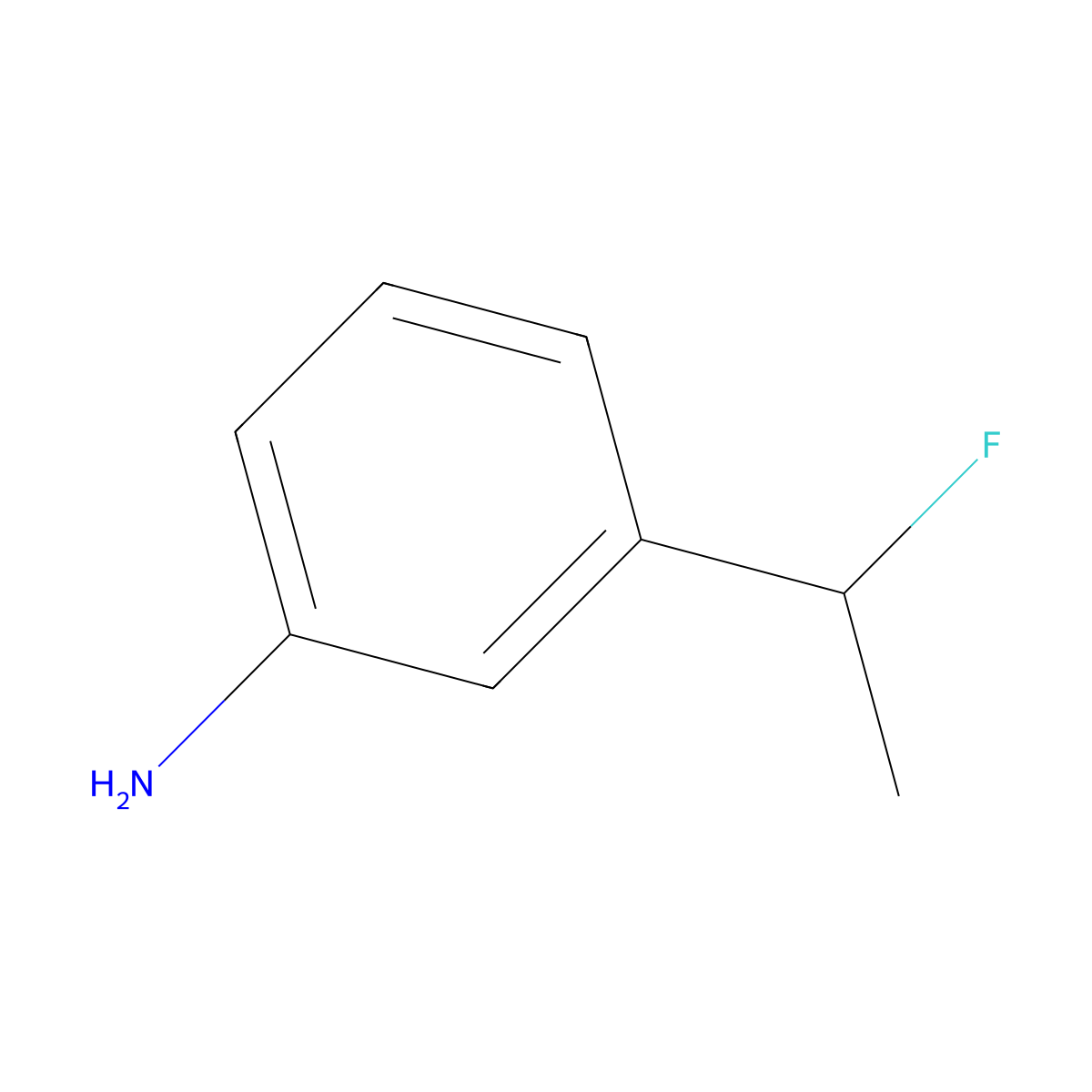3-(1-Fluoroethyl)aniline molecular structure, CAS 1545252-70-7