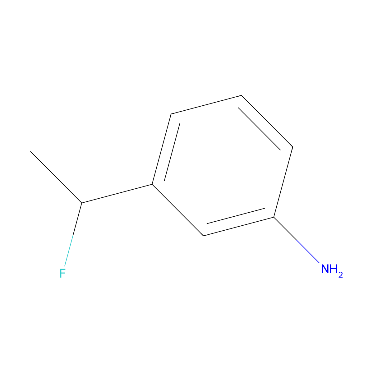 3-(1-Fluoroethyl)aniline molecular structure, CAS 1545252-70-7