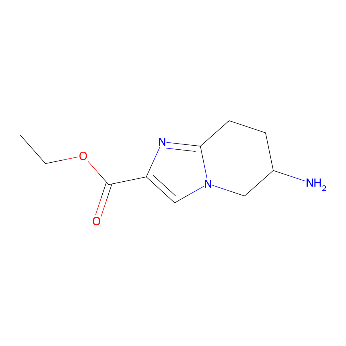 ethyl 6-amino-5H,6H,7H,8H-imidazo[1,2-a]pyridine-2-carboxylate molecular structure, CAS 1545253-35-7