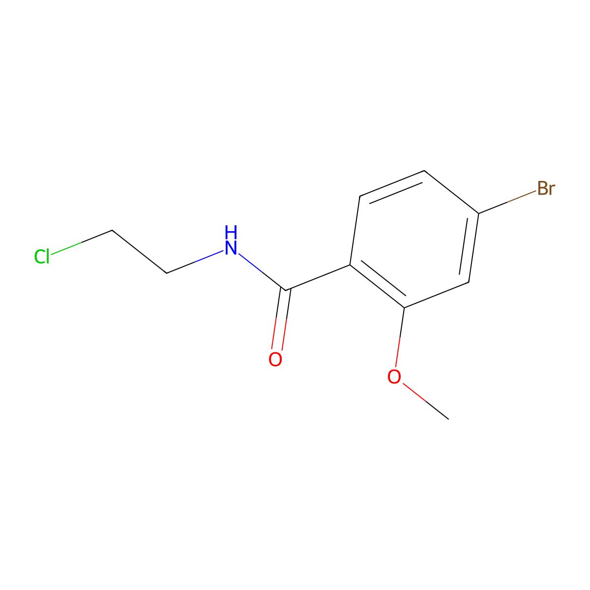 4-Bromo-N-(2-chloroethyl)-2-methoxybenzamide molecular structure, CAS 1545259-56-0