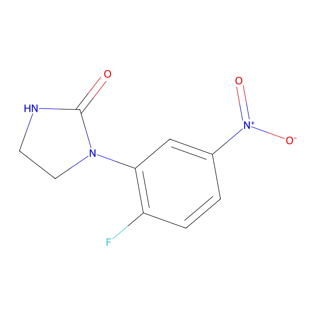 1-(2-Fluoro-5-nitrophenyl)imidazolidin-2-one molecular structure, CAS 1545259-98-0