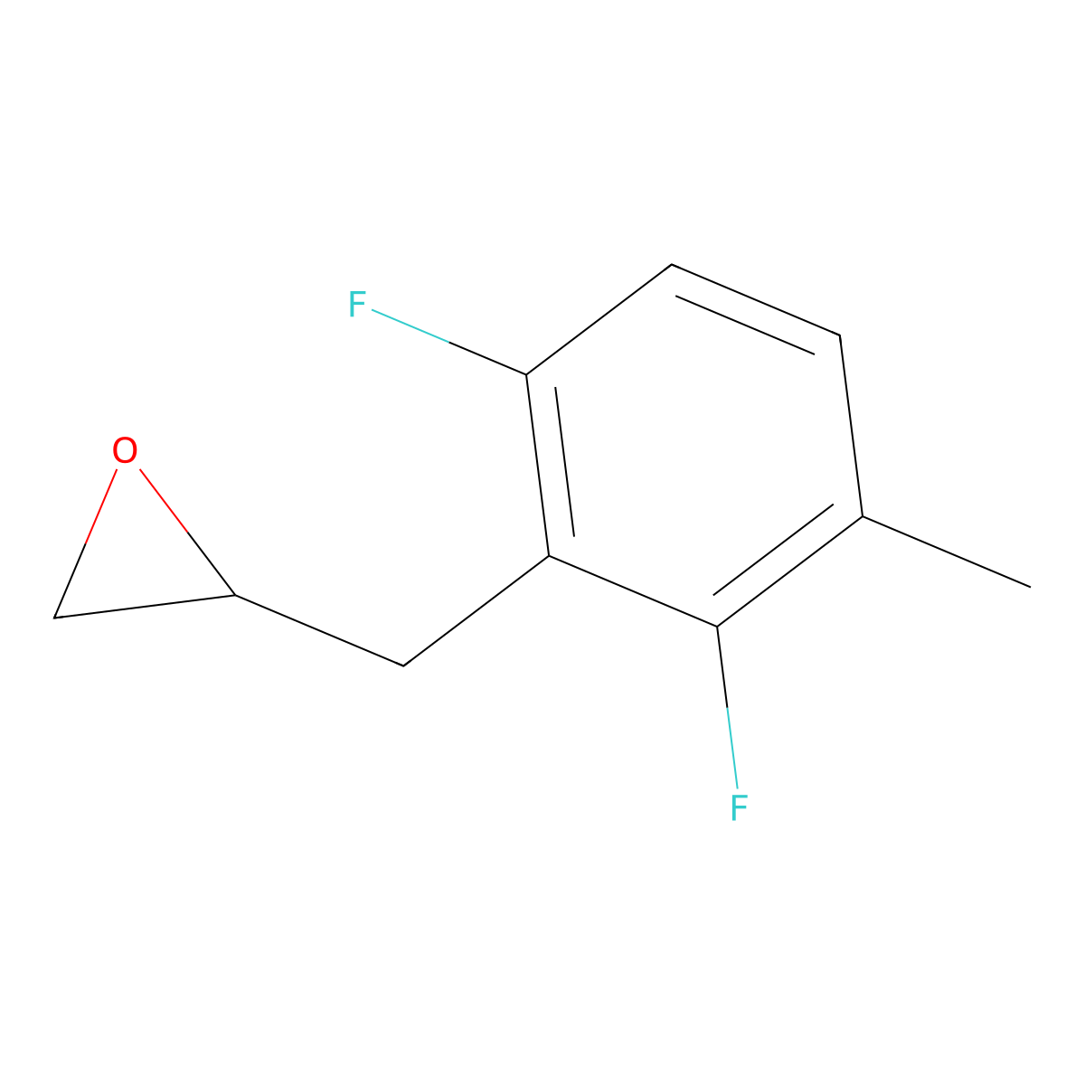 2-[(2,6-Difluoro-3-methylphenyl)methyl]oxirane molecular structure, CAS 1545279-67-1