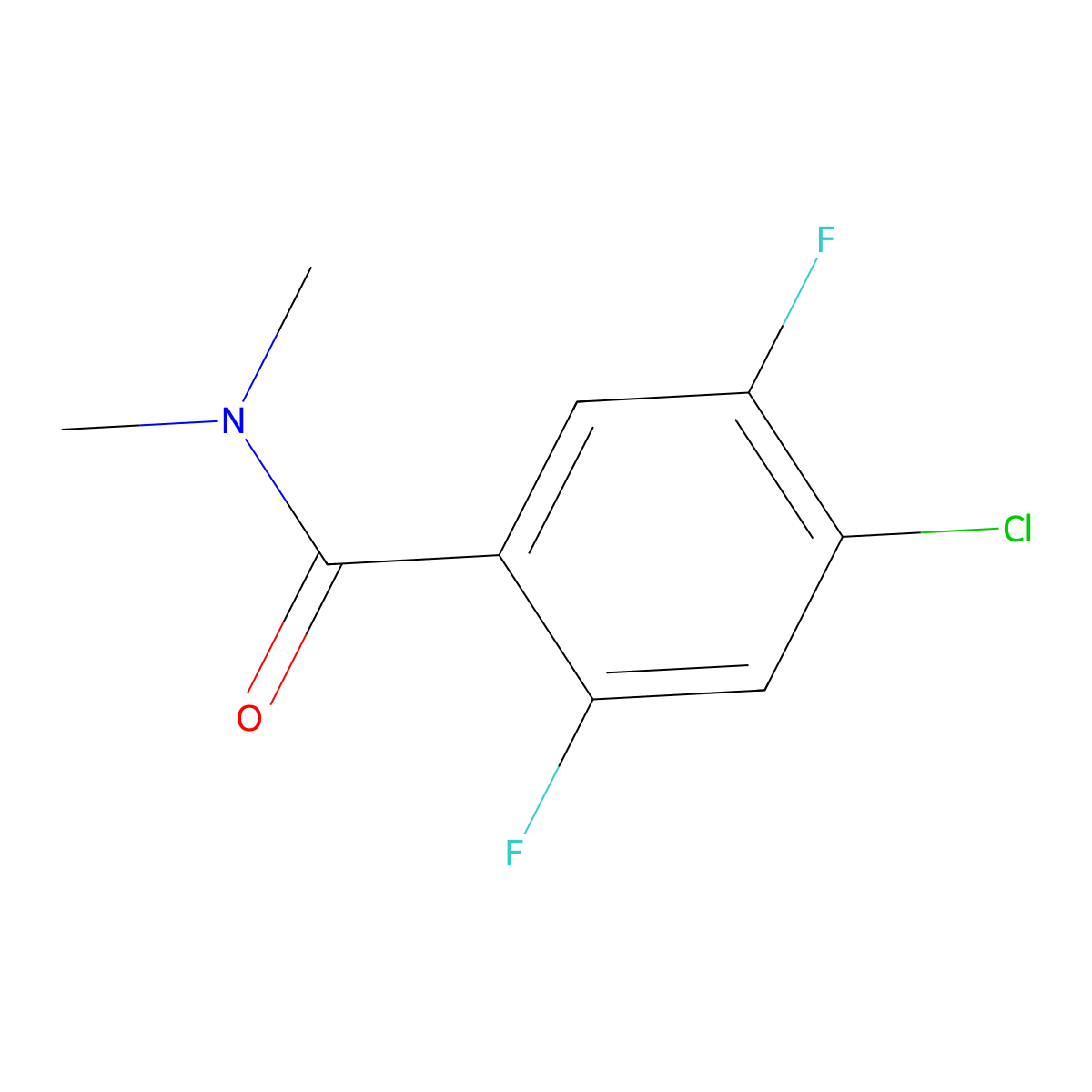 4-chloro-2,5-difluoro-N,N-dimethylbenzamide molecular structure, CAS 1545286-42-7