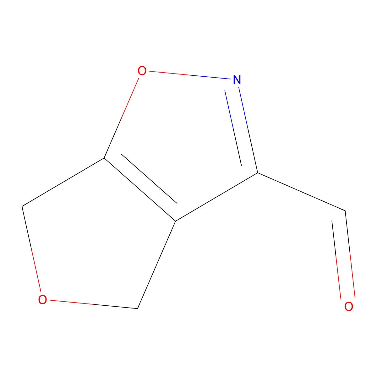 4H,6H-furo[3,4-d][1,2]oxazole-3-carbaldehyde molecular structure, CAS 1545291-61-9