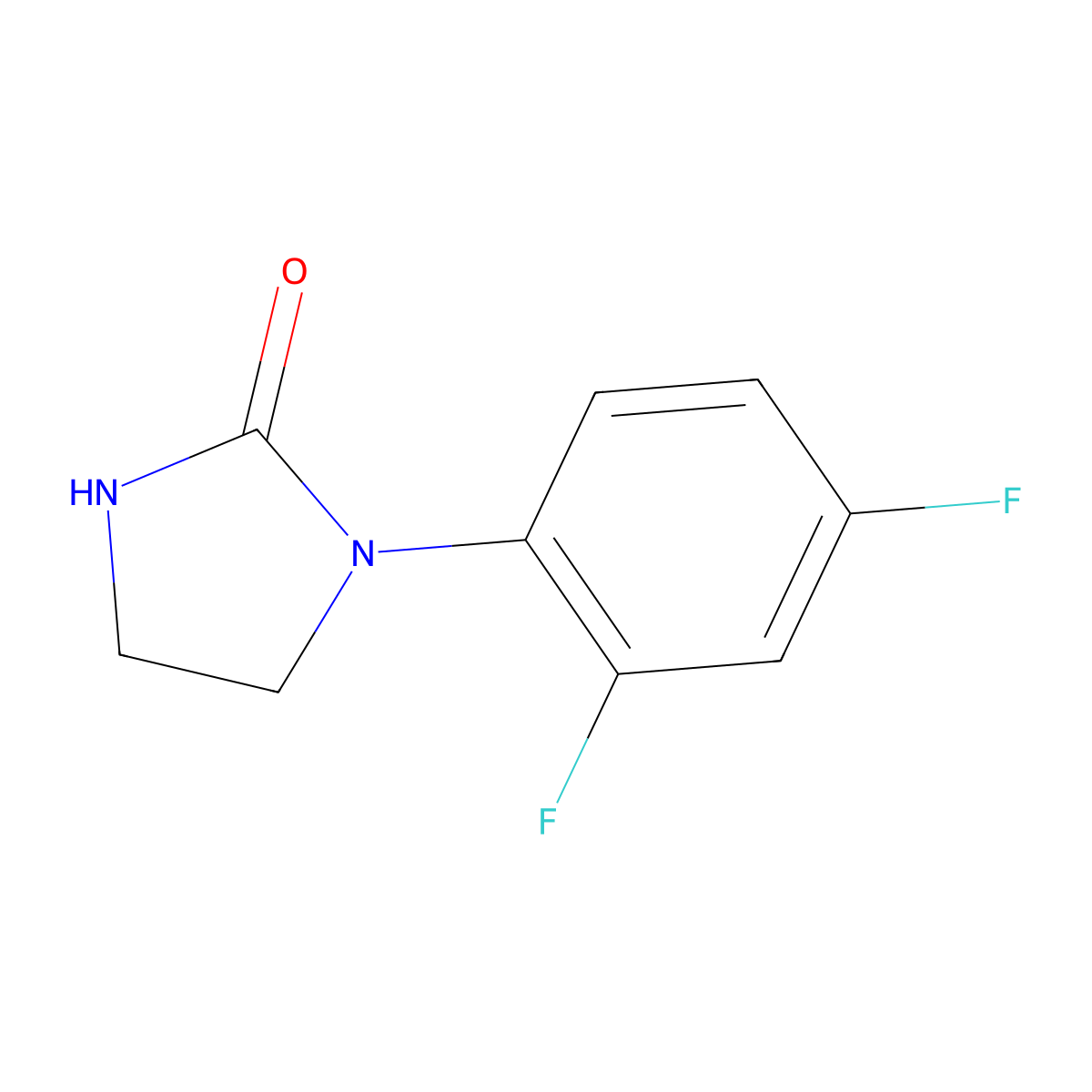 1-(2,4-Difluorophenyl)-imidazolidin-2-one molecular structure, CAS 1545294-47-0