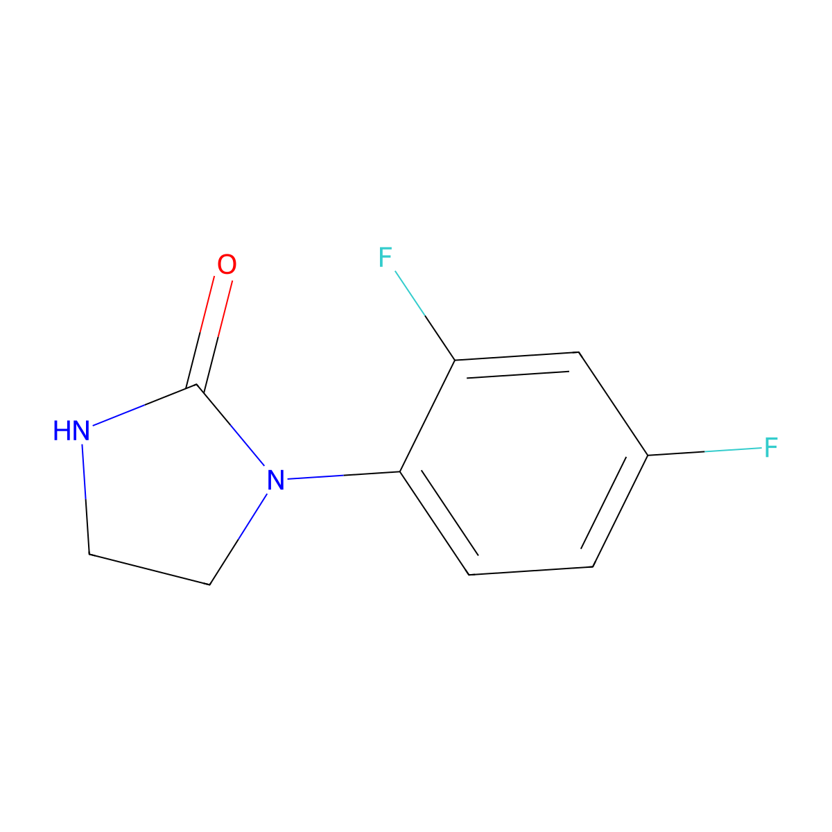 1-(2,4-Difluorophenyl)-imidazolidin-2-one molecular structure, CAS 1545294-47-0