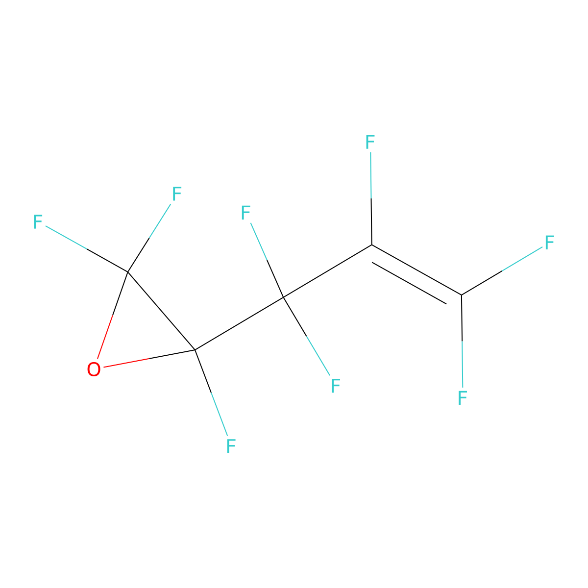 4,5-Epoxy-1,1,2,3,3,4,5,5-octafluoropent-1-ene molecular structure, CAS 15453-08-4