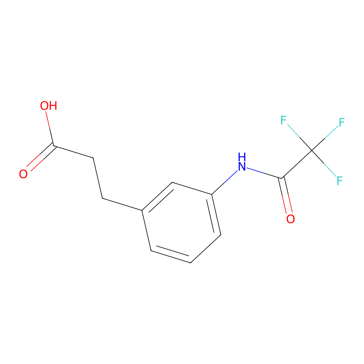 3-[3-(Trifluoroacetamido)phenyl]propanoic acid molecular structure, CAS 1545302-82-6