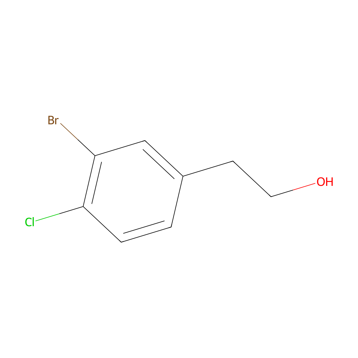 2-(3-Bromo-4-chlorophenyl)ethan-1-ol molecular structure, CAS 1545304-97-9