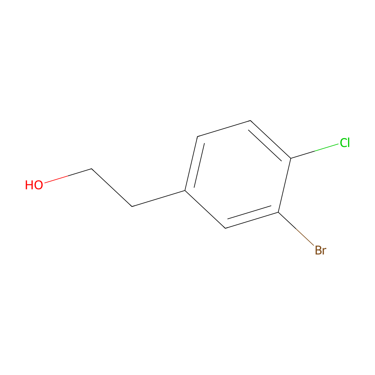 2-(3-Bromo-4-chlorophenyl)ethan-1-ol molecular structure, CAS 1545304-97-9