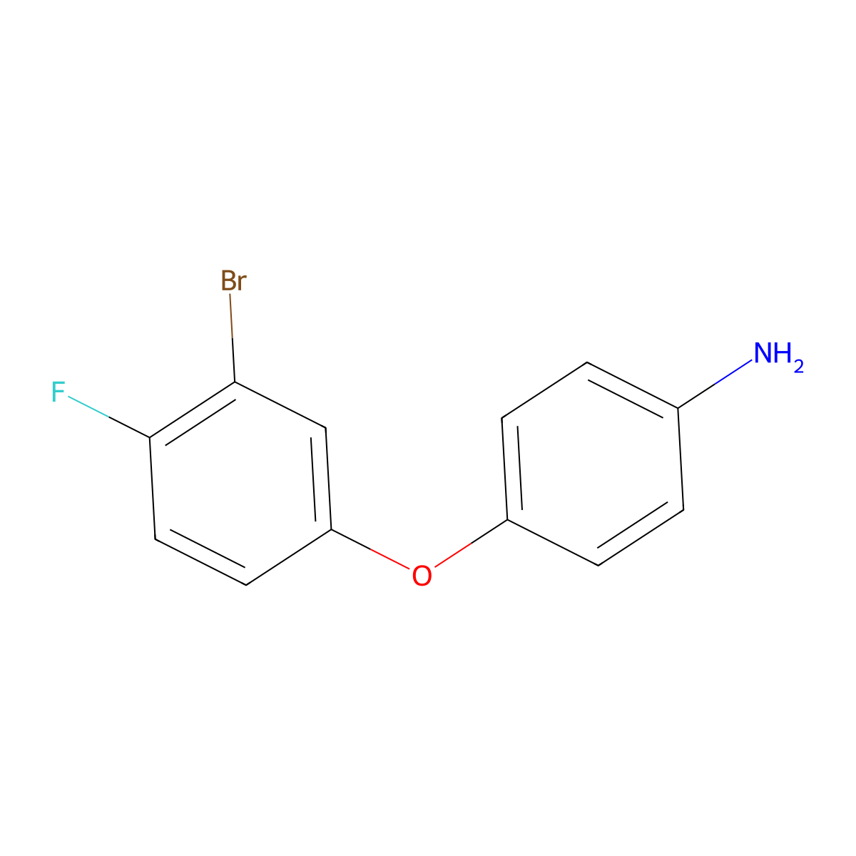 4-(3-Bromo-4-fluorophenoxy)aniline molecular structure, CAS 1545305-70-1