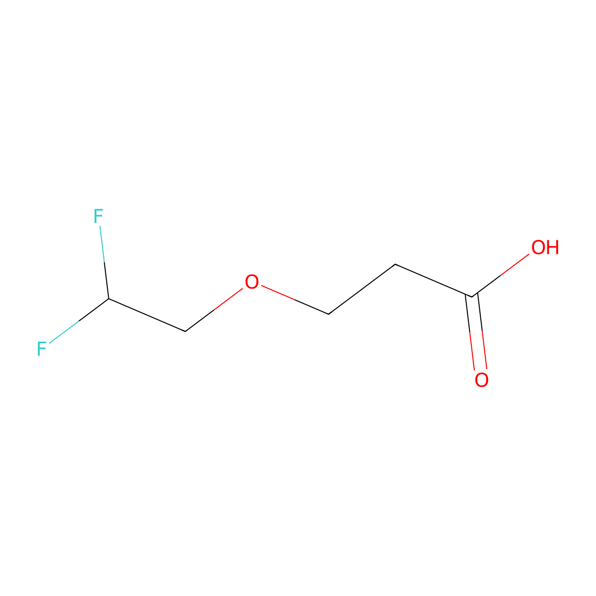 3-(2,2-Difluoroethoxy)propanoic acid molecular structure, CAS 1545306-92-0