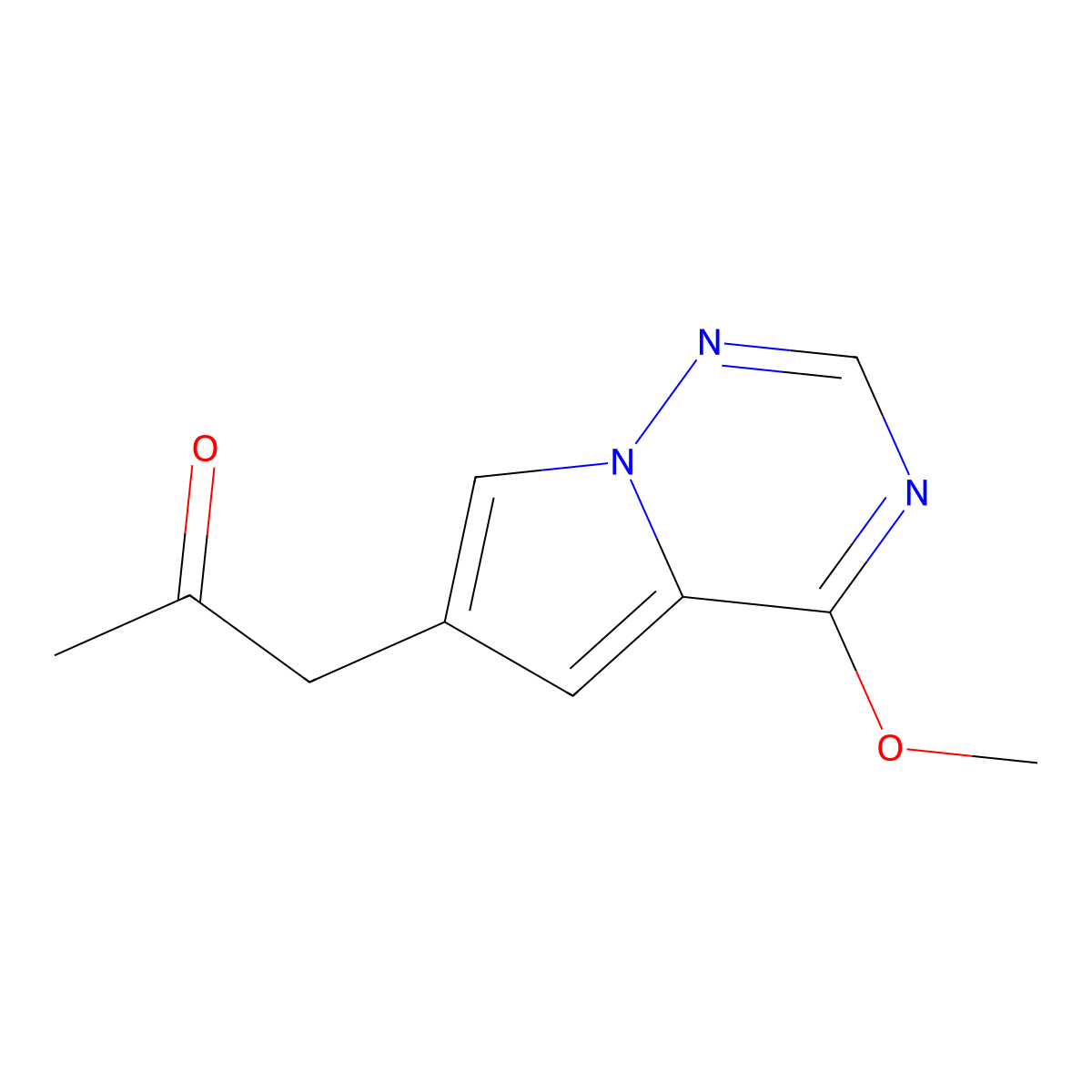 1-{4-Methoxypyrrolo[2,1-f][1,2,4]triazin-6-yl}propan-2-one molecular structure, CAS 1545315-41-0