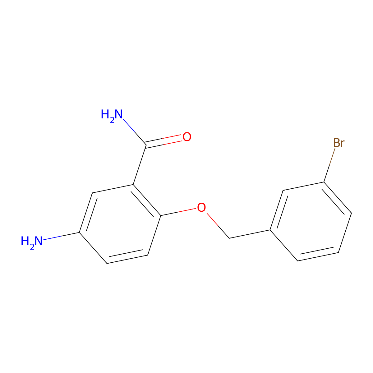 5-Amino-2-[(3-bromophenyl)methoxy]benzamide molecular structure, CAS 1545318-55-5