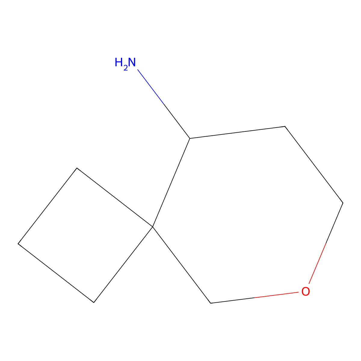 6-Oxaspiro[3.5]nonan-9-amine molecular structure, CAS 1545354-26-4