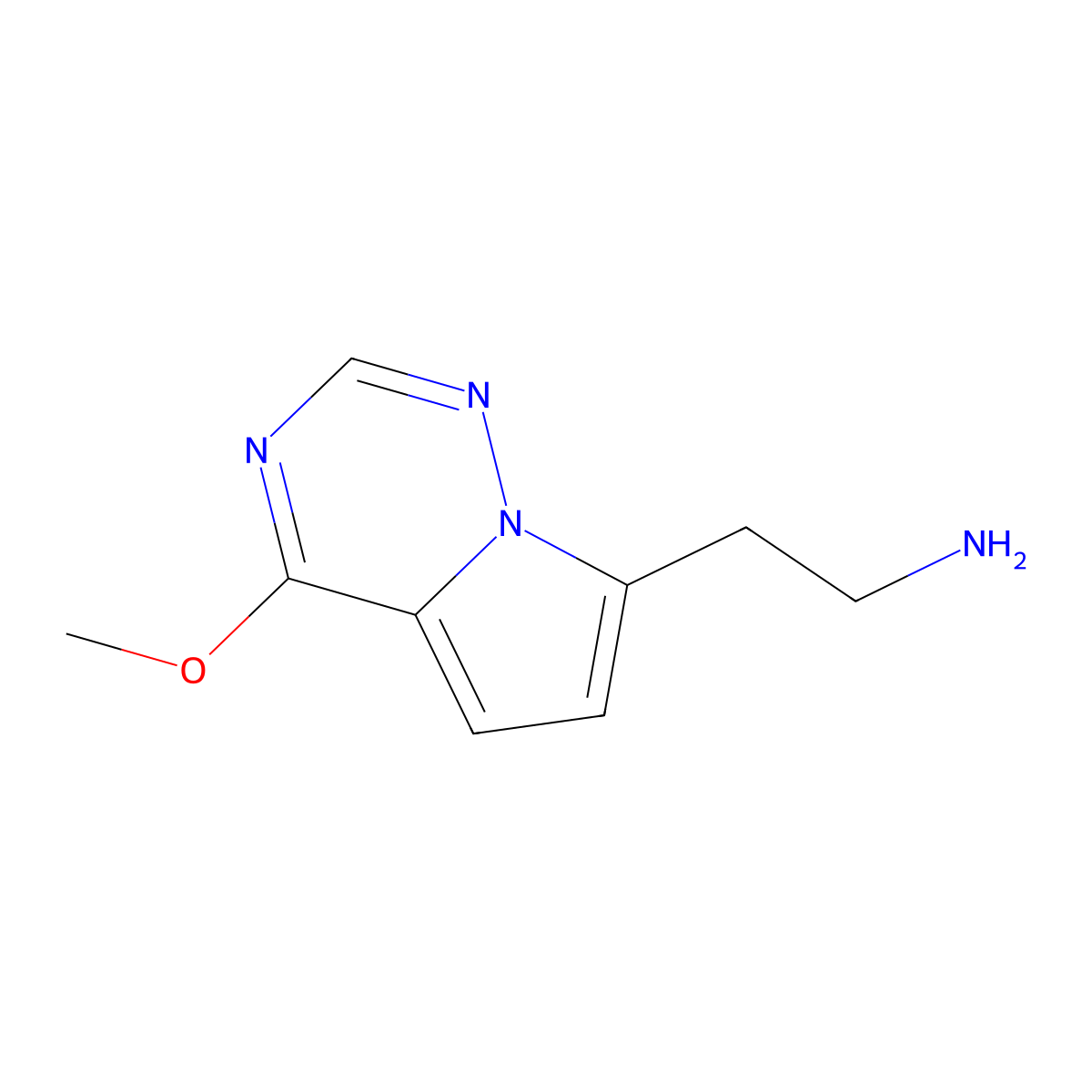 2-(4-Methoxypyrrolo[2,1-f][1,2,4]triazin-7-yl)ethan-1-amine molecular structure, CAS 1545368-51-1
