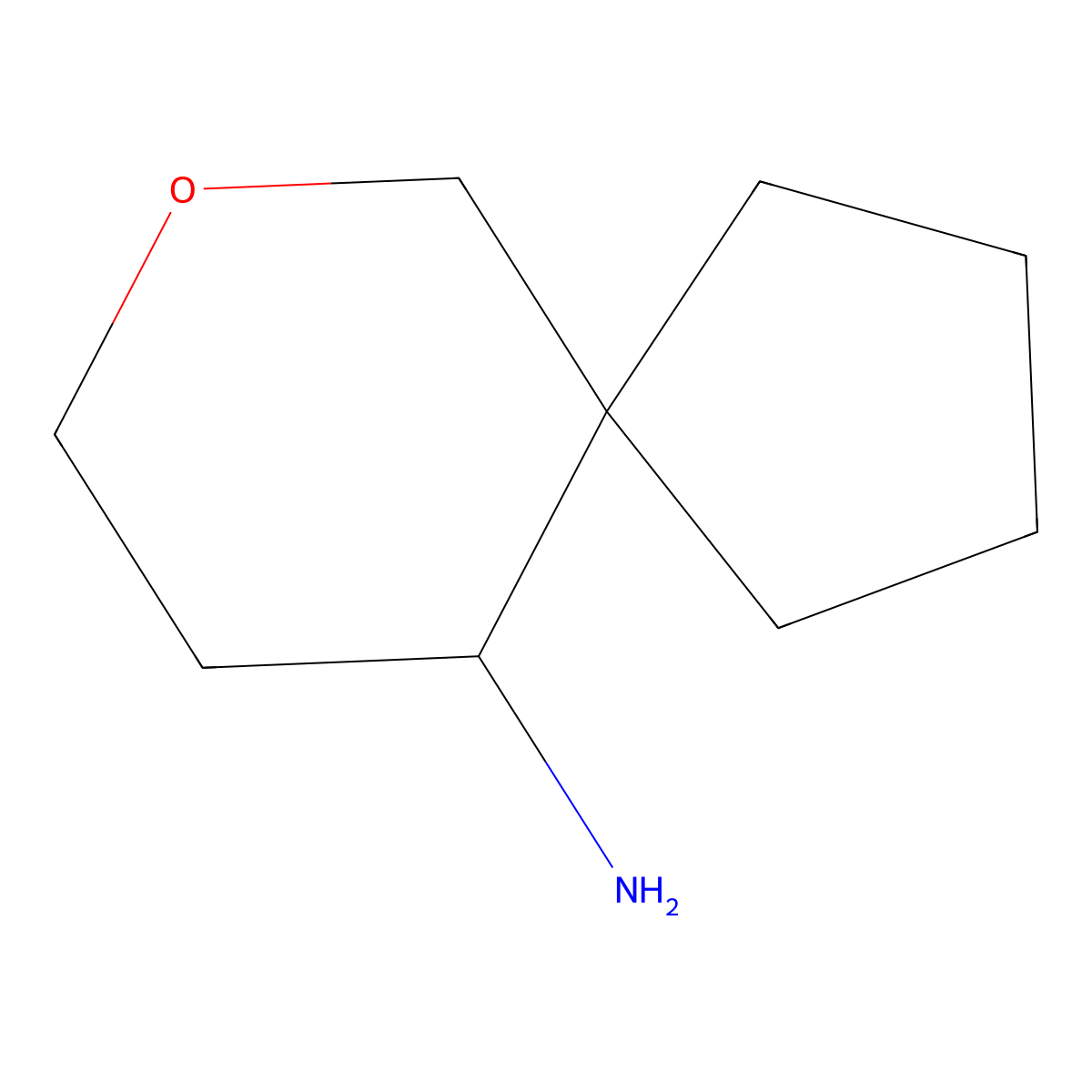 7-Oxaspiro[4.5]decan-10-amine molecular structure, CAS 1545389-85-2