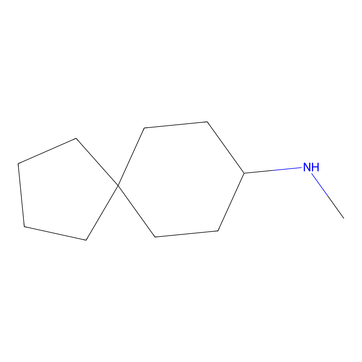 N-methylspiro[4.5]decan-8-amine molecular structure, CAS 1545390-29-1