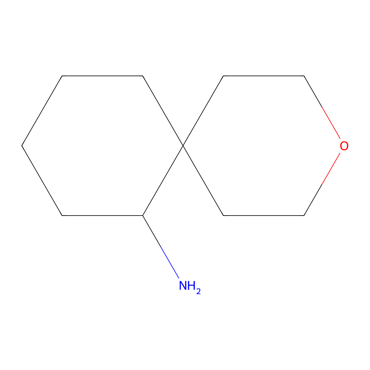 3-Oxaspiro[5.5]undecan-7-amine molecular structure, CAS 1545390-35-9