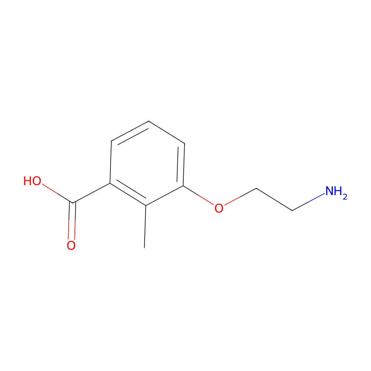 3-(2-Aminoethoxy)-2-methylbenzoic acid molecular structure, CAS 1545392-71-9