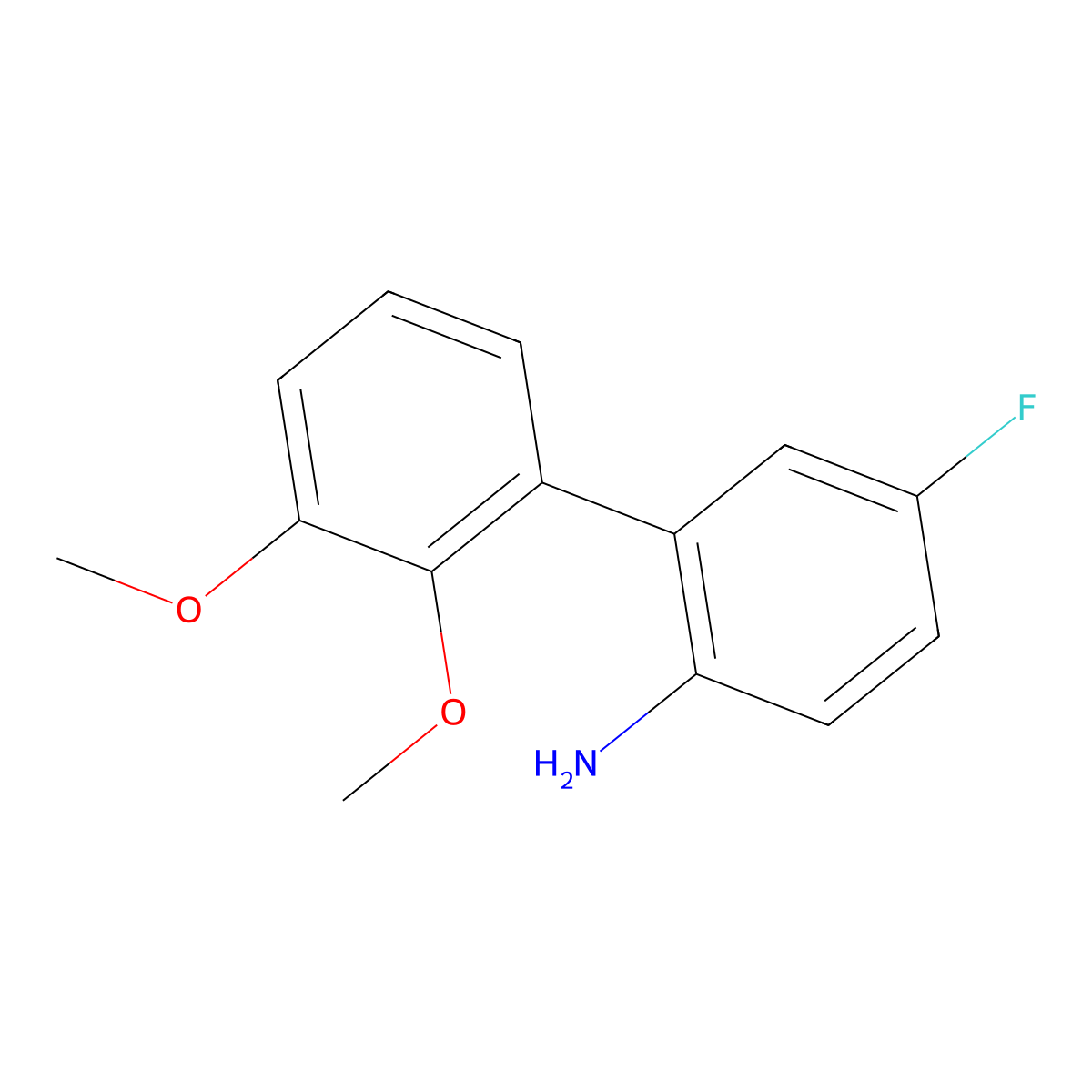 5-Fluoro-2',3'-dimethoxy[1,1'-biphenyl]-2-amine molecular structure, CAS 1545398-65-9
