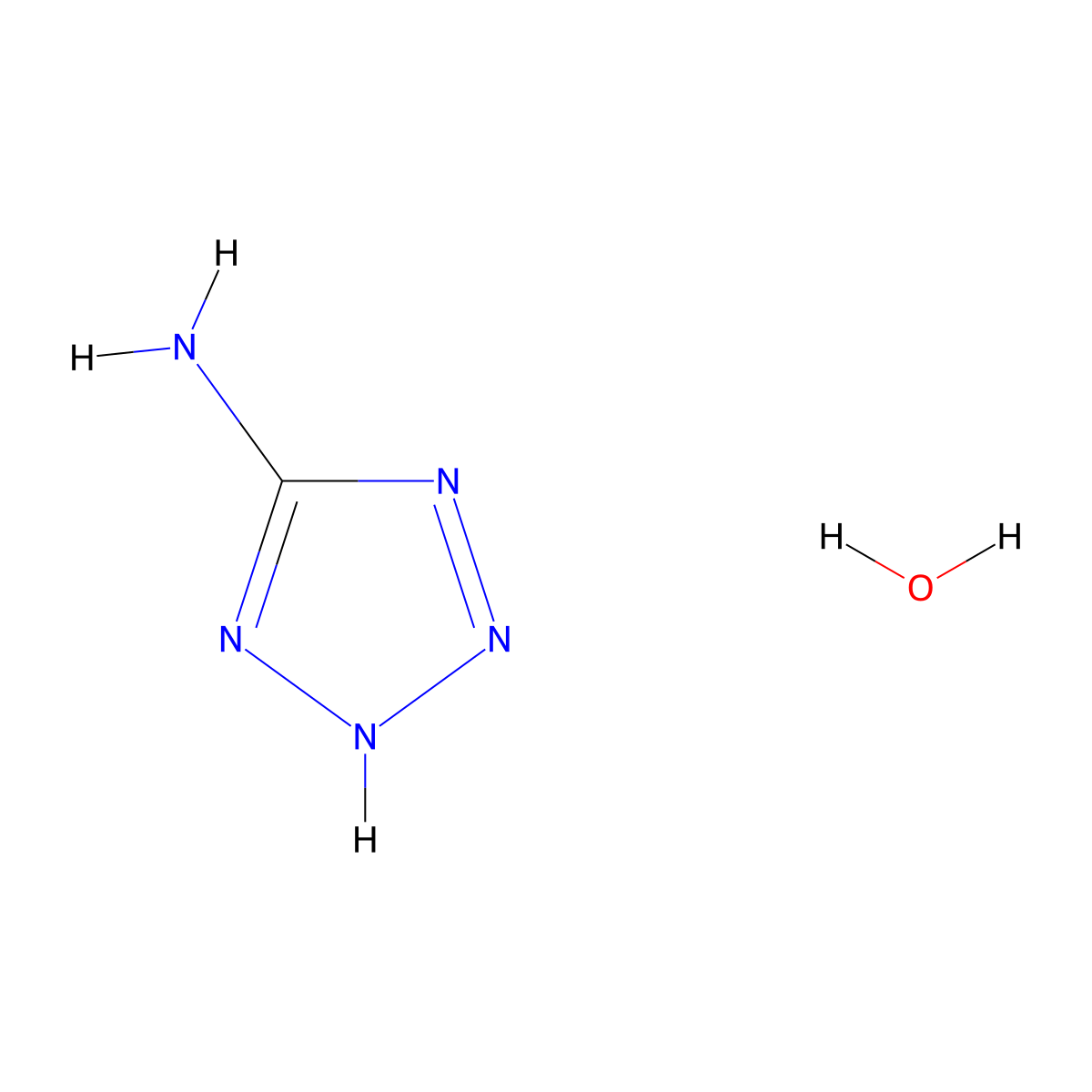 5-Aminotetrazole monohydrate molecular structure, CAS 15454-54-3