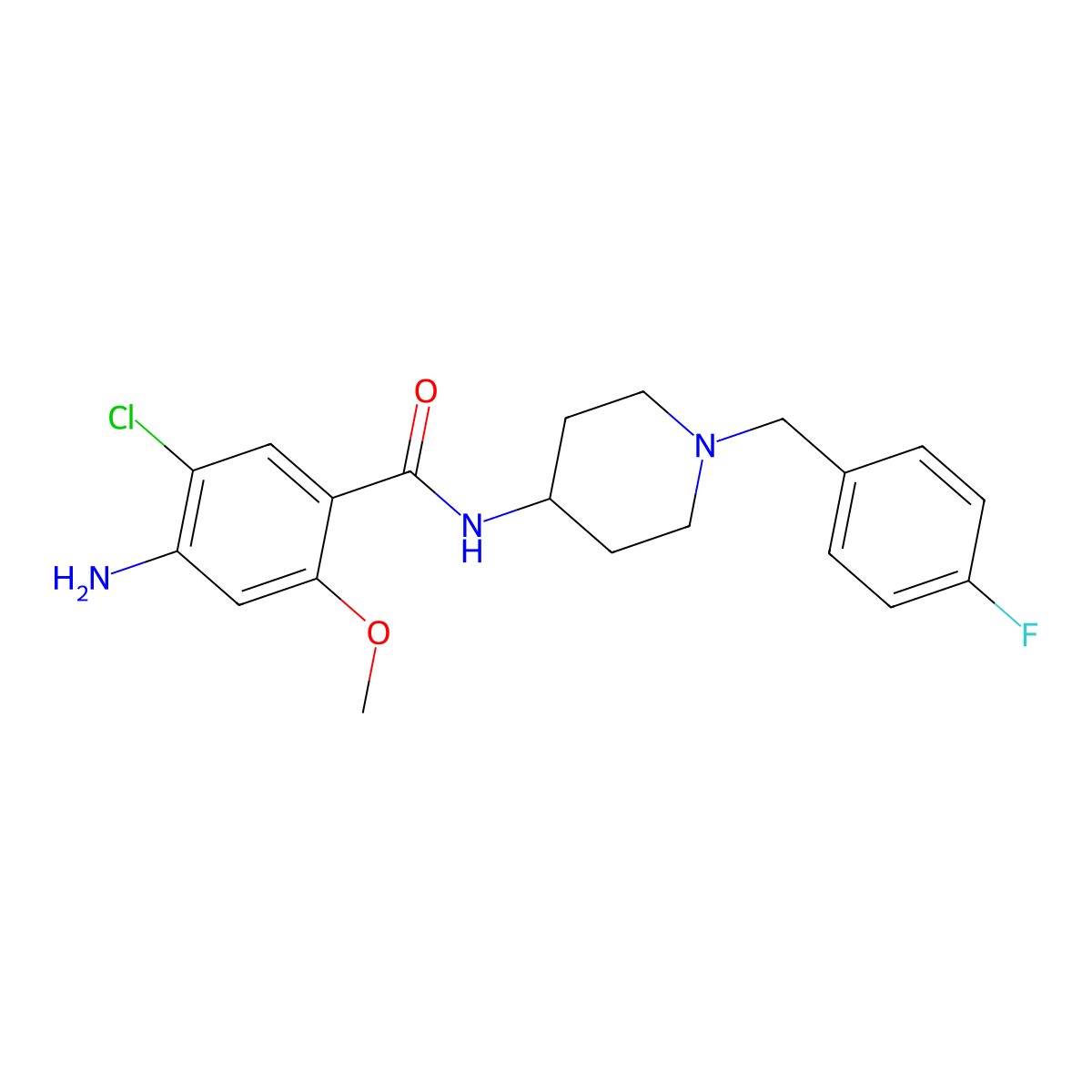 Fluoroclebopride molecular structure, CAS 154540-49-5