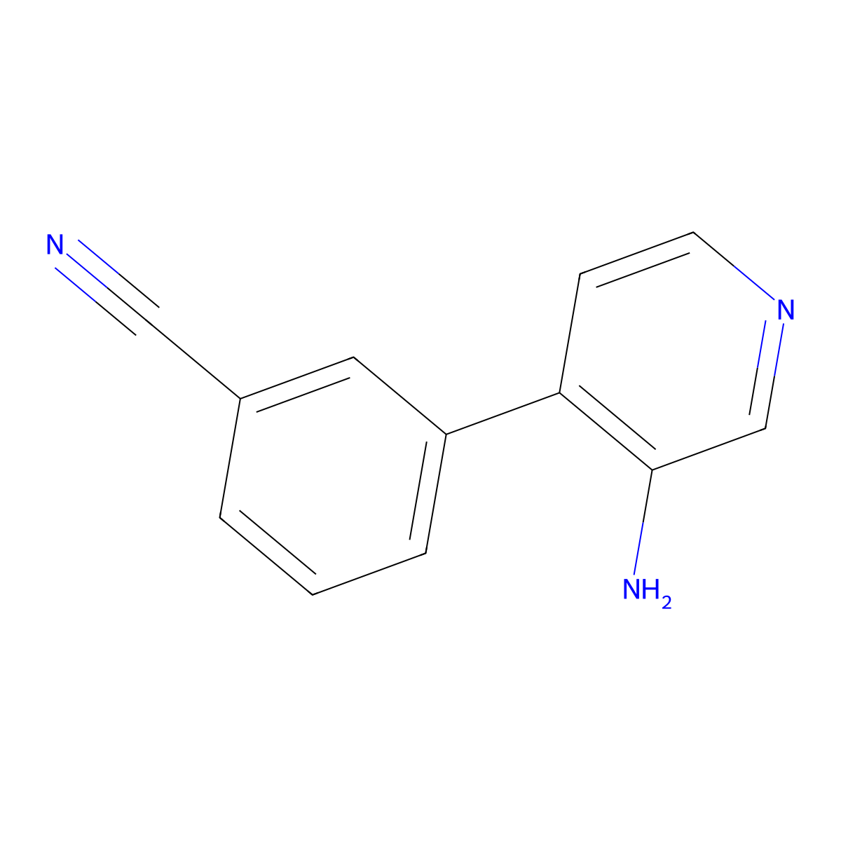3-(3-Aminopyridin-4-YL)benzonitrile molecular structure, CAS 1545406-65-2
