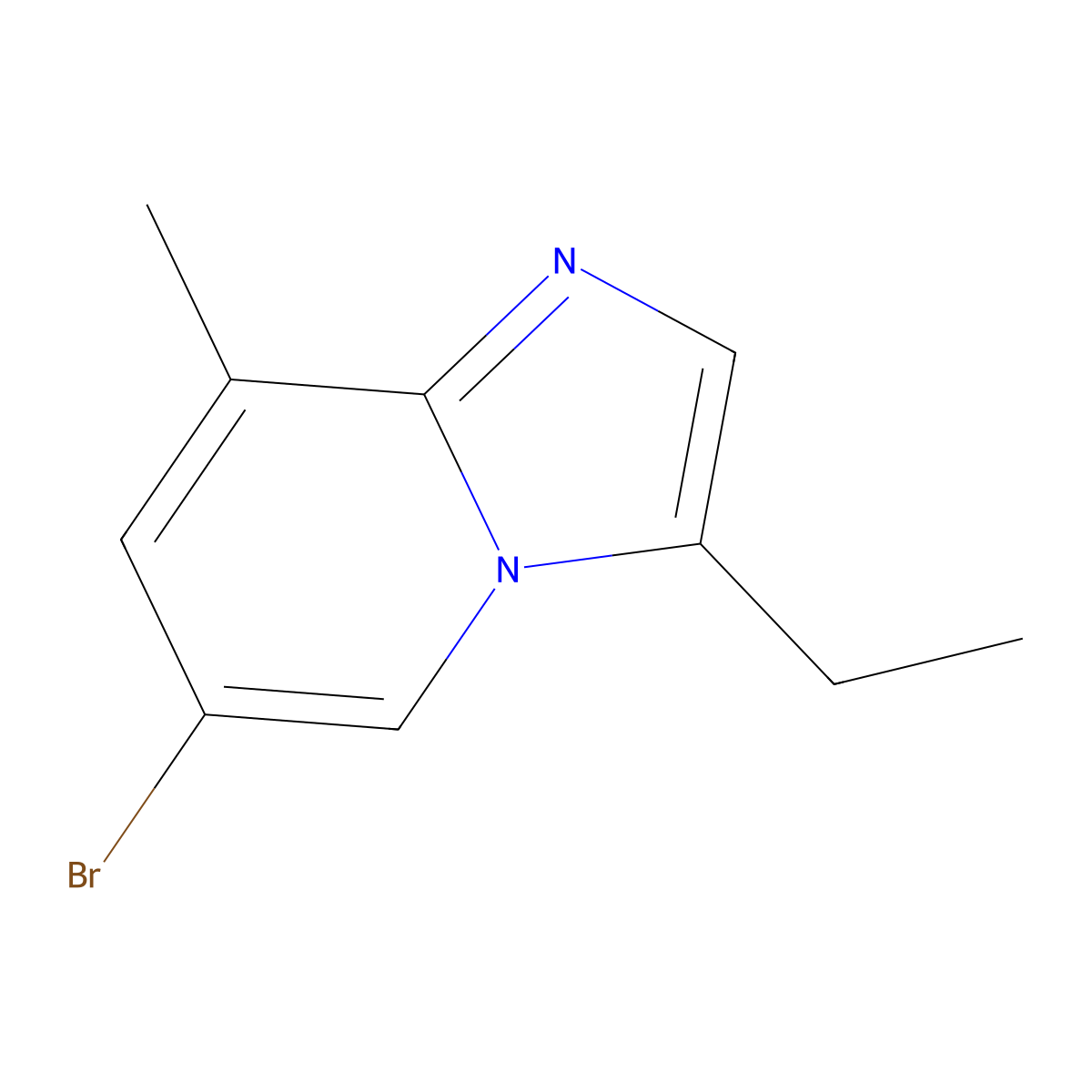 6-Bromo-3-ethyl-8-methylimidazo[1,2-a]pyridine molecular structure, CAS 1545406-86-7