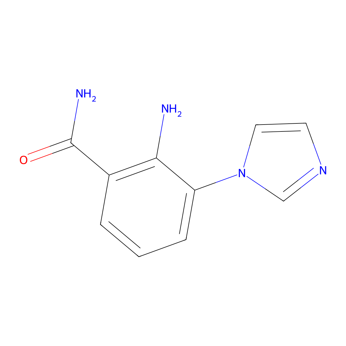 2-amino-3-(1H-imidazol-1-yl)benzamide molecular structure, CAS 1545438-96-7
