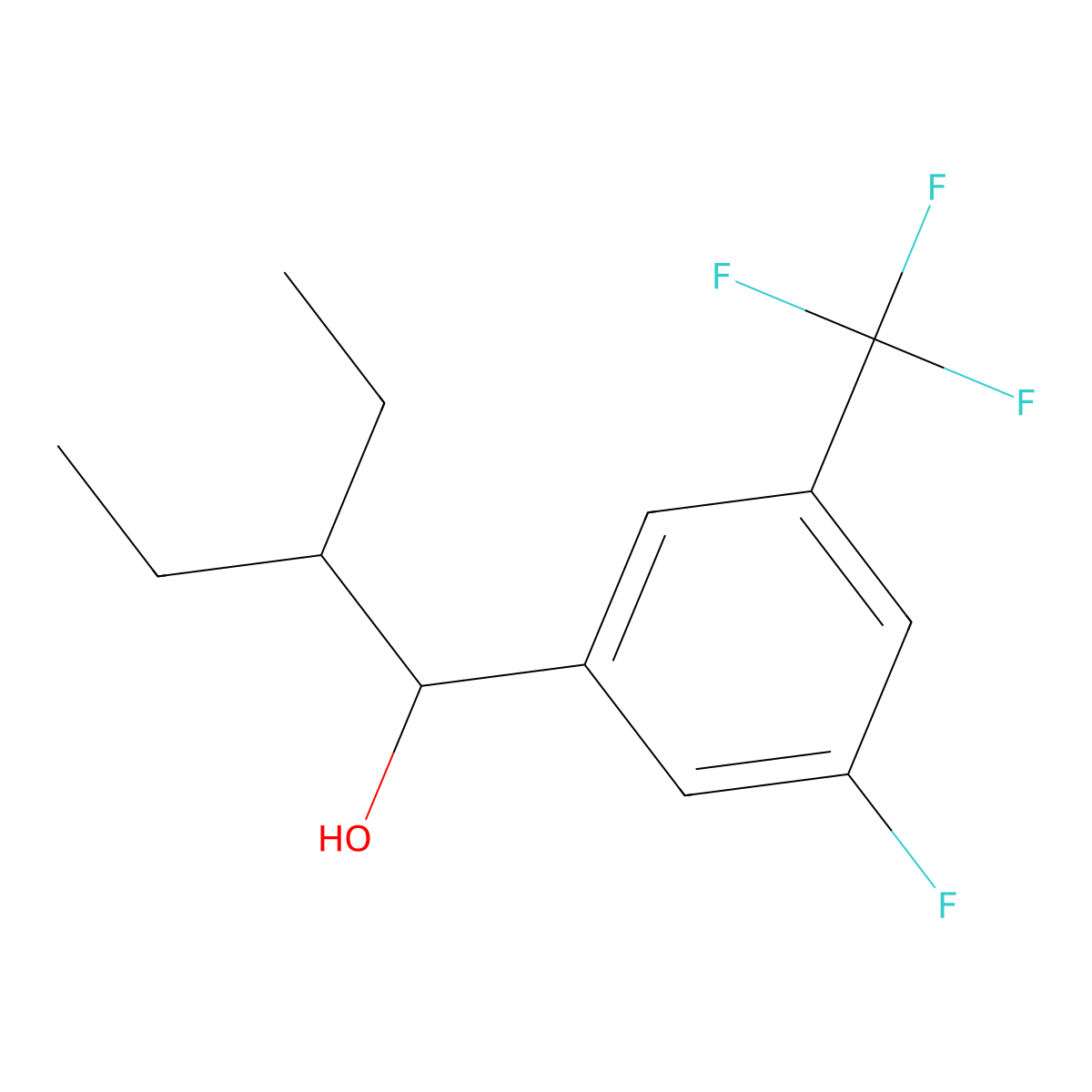 alpha-(1-Ethylpropyl)-3-fluoro-5-(trifluoromethyl)benZenemethanol molecular structure, CAS 1545452-91-2