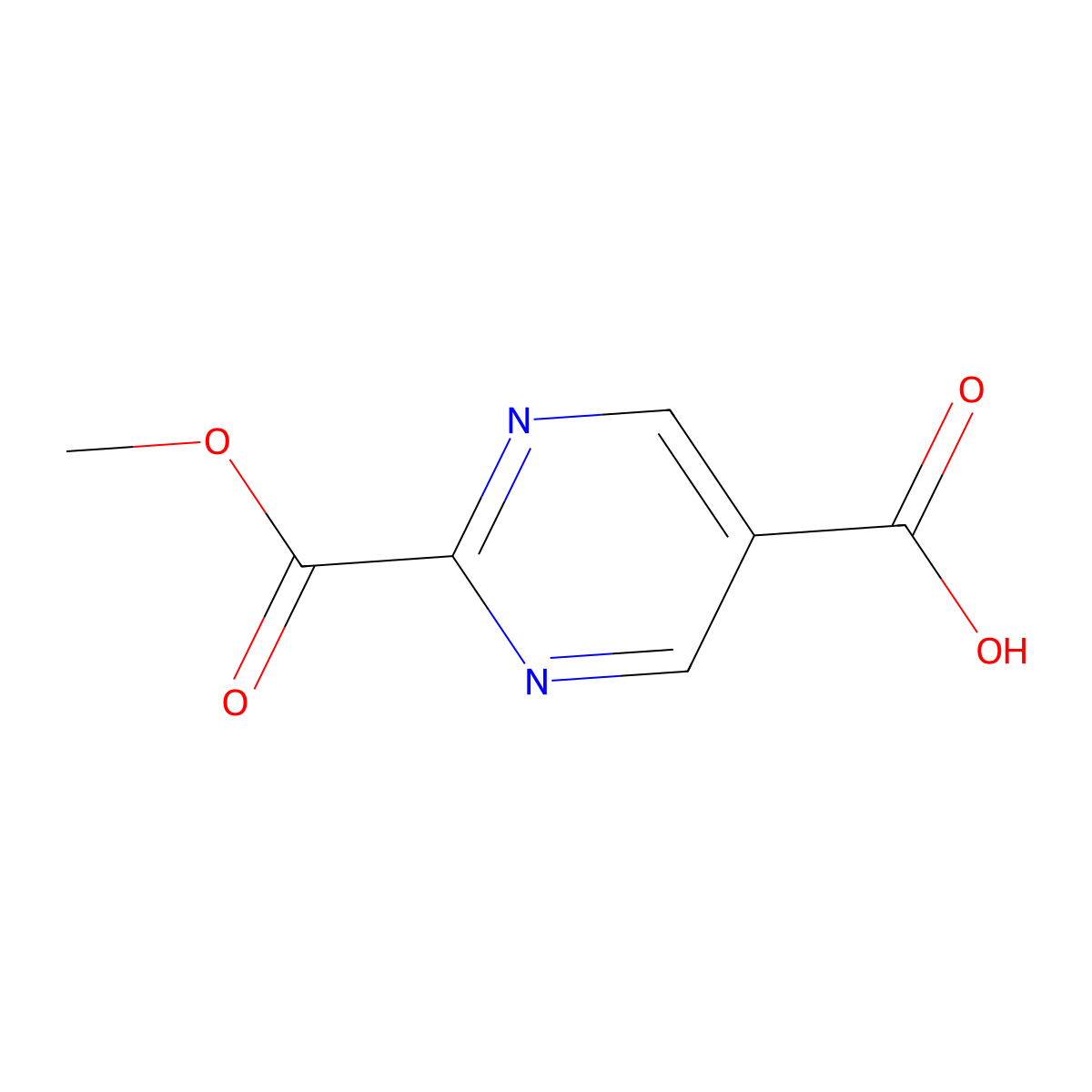 2-(Methoxycarbonyl)pyrimidine-5-carboxylic acid molecular structure, CAS 1545471-39-3