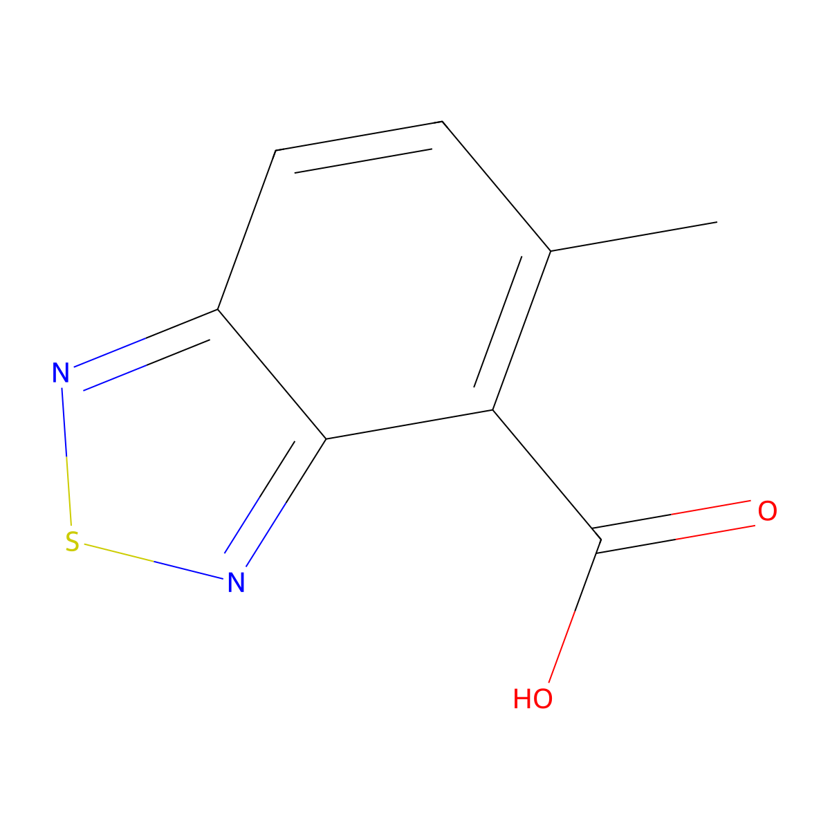 5-Methyl-2,1,3-benzothiadiazole-4-carboxylic acid molecular structure, CAS 1545471-90-6