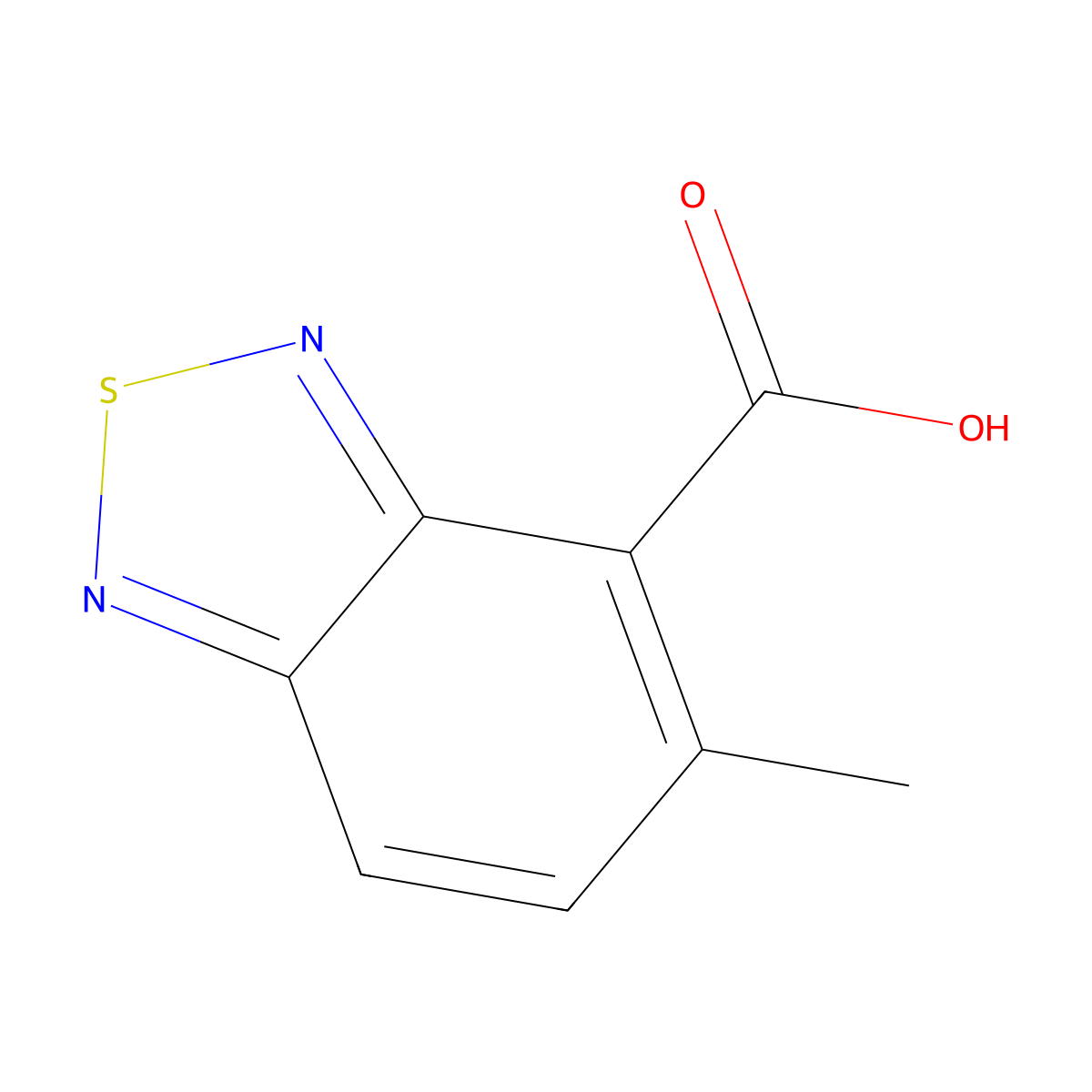 5-Methyl-2,1,3-benzothiadiazole-4-carboxylic acid molecular structure, CAS 1545471-90-6