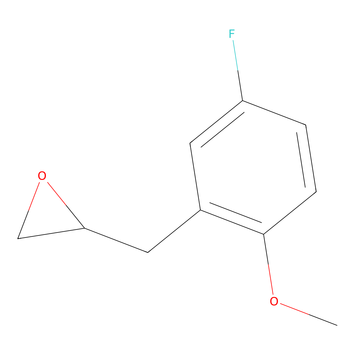 2-[(5-Fluoro-2-methoxyphenyl)methyl]oxirane molecular structure, CAS 1545474-00-7