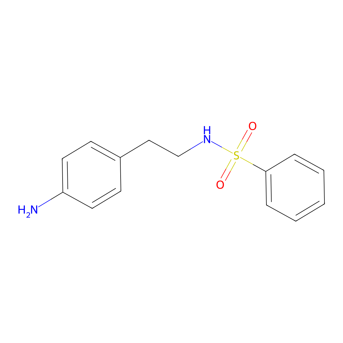 N-[2-(4-aminophenyl)ethyl]benzenesulfonamide molecular structure, CAS 154548-96-6
