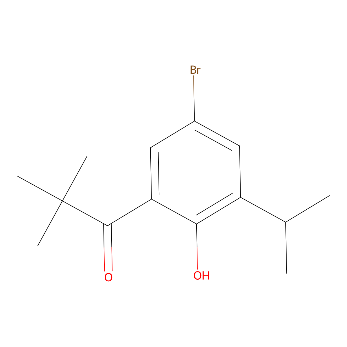 1-[5-Bromo-2-hydroxy-3-(propan-2-yl)phenyl]-2,2-dimethylpropan-1-one molecular structure, CAS 1545481-75-1