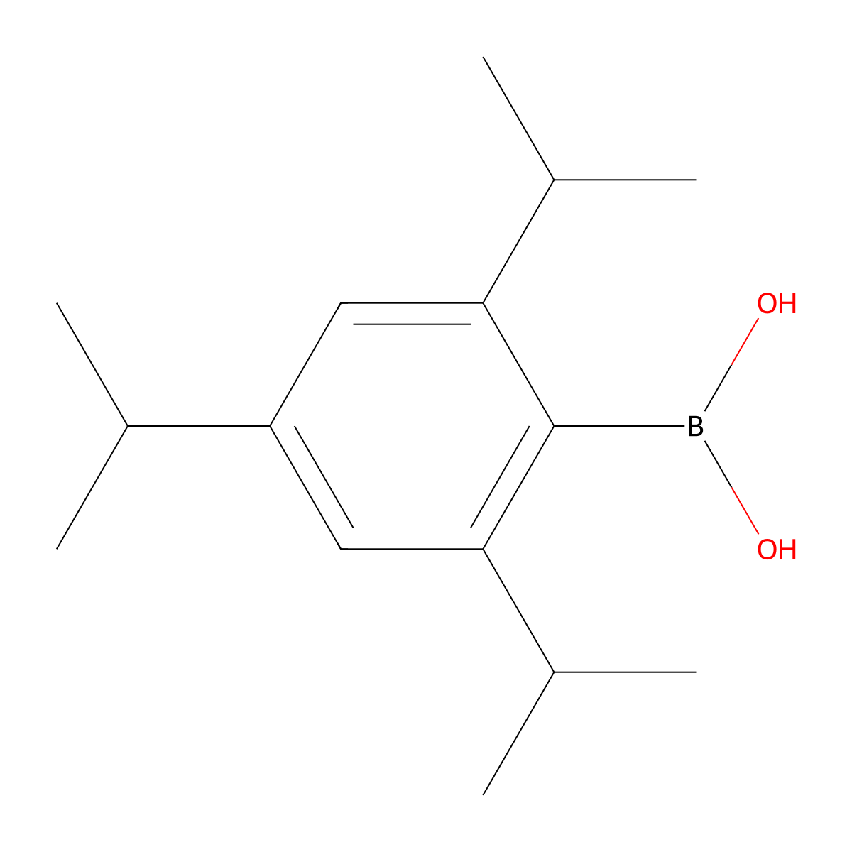 (2,4,6-Tri(propan-2-yl)phenyl)boronic acid molecular structure, CAS 154549-38-9
